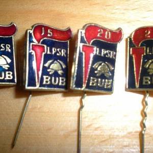 10; 15; 20; 25 years in fire service - LPSR Fireman mini pin badge