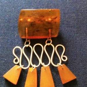 Baltic amber brooch