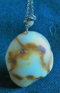 Natural Baltic amber. Amber pendant with silver chain.